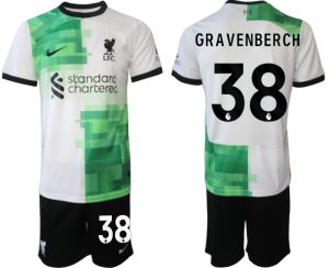 Liverpool Ryan Gravenberch #38 Uit tenue Voetbalshirts 2023-24 Korte Mouw (+ Korte broeken)