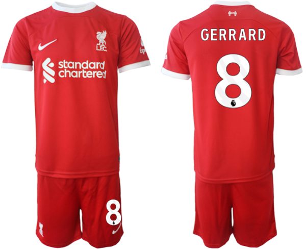 Liverpool Steven Gerrard #8 Thuis tenue Voetbalshirts 2023-24 Korte Mouw (+ Korte broeken)