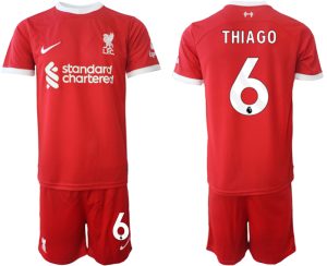 Liverpool Thiago Alcantara #6 Thuis tenue Voetbalshirts 2023-24 Korte Mouw (+ Korte broeken)