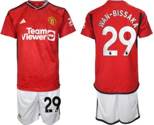 Manchester United Aaron Wan-Bissaka #29 Thuis tenue Voetbalshirts 2023-24 Korte Mouw (+ Korte broeken)