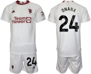 Manchester United Andre Onana #24 Derde tenue Voetbalshirts 2023-24 Korte Mouw (+ Korte broeken)