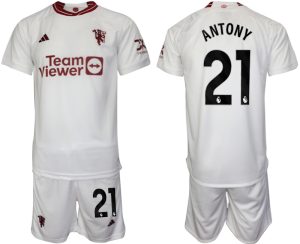 Manchester United Antony #21 Derde tenue Voetbalshirts 2023-24 Korte Mouw (+ Korte broeken)