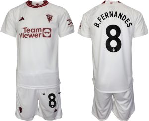 Manchester United Bruno Fernandes #8 Derde tenue Voetbalshirts 2023-24 Korte Mouw (+ Korte broeken)