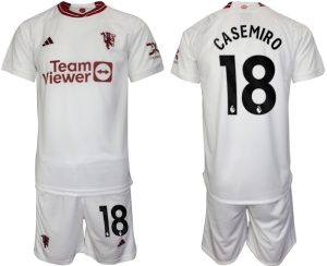 Manchester United Casemiro #18 Derde tenue Voetbalshirts 2023-24 Korte Mouw (+ Korte broeken)