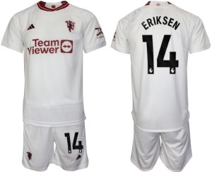 Manchester United Christian Eriksen #14 Derde tenue Voetbalshirts 2023-24 Korte Mouw (+ Korte broeken)