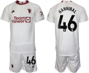 Manchester United Hannibal Mejbri #46 Derde tenue Voetbalshirts 2023-24 Korte Mouw (+ Korte broeken)