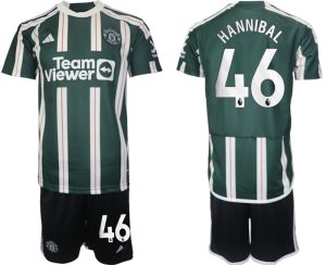 Manchester United Hannibal Mejbri #46 Uit tenue Voetbalshirts 2023-24 Korte Mouw (+ Korte broeken)