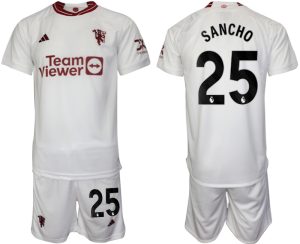 Manchester United Jadon Sancho #25 Derde tenue Voetbalshirts 2023-24 Korte Mouw (+ Korte broeken)