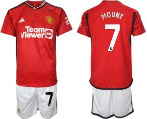 Manchester United Mason Mount #7 Thuis tenue Voetbalshirts 2023-24 Korte Mouw (+ Korte broeken)