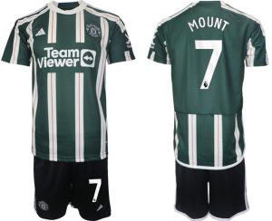 Manchester United Mason Mount #7 Uit tenue Voetbalshirts 2023-24 Korte Mouw (+ Korte broeken)