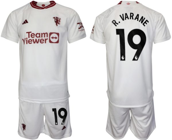 Manchester United Raphael Varane #19 Derde tenue Voetbalshirts 2023-24 Korte Mouw (+ Korte broeken)