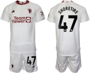 Manchester United Shola Shoretire #47 Derde tenue Voetbalshirts 2023-24 Korte Mouw (+ Korte broeken)