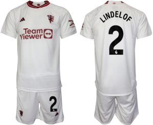 Manchester United Victor Lindelof #2 Derde tenue Voetbalshirts 2023-24 Korte Mouw (+ Korte broeken)