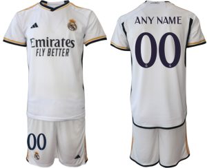 Real Madrid Any Name Thuis tenue Mensen 2023-24 Korte Mouw (+ Korte broeken)