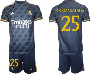 Real Madrid Kepa Arrizabalaga #25 Uit tenue Voetbalshirts 2023-24 Korte Mouw (+ Korte broeken)