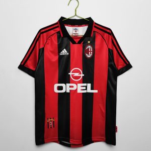 AC Milan 1998/99 Thuis tenue Korte Mouw Voetbalshirts