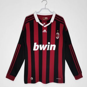 AC Milan 2009/10 Thuis tenue Lange Mouwen Voetbalshirts