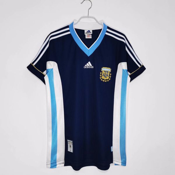 Argentinië 1998 Uit tenue Korte Mouw Retro Voetbalshirts
