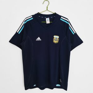 Argentinië 2002 Uit tenue Korte Mouw Retro Voetbalshirts