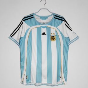 Argentinië 2006 Thuis tenue Korte Mouw Retro Voetbalshirts