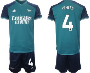 Arsenal Ben White #4 Derde tenue Voetbalshirts 2023-24 Korte Mouw (+ Korte broeken)