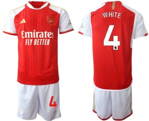 Arsenal Ben White #4 Thuis tenue Voetbalshirts 2023-24 Korte Mouw (+ Korte broeken)