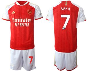 Arsenal Bukayo Saka #7 Thuis tenue Voetbalshirts 2023-24 Korte Mouw (+ Korte broeken)