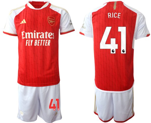 Arsenal Declan Rice #41 Thuis tenue Voetbalshirts 2023-24 Korte Mouw (+ Korte broeken)