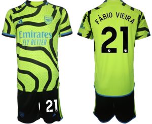 Arsenal Fabio Vieira #21 Uit tenue Voetbalshirts 2023-24 Korte Mouw (+ Korte broeken)
