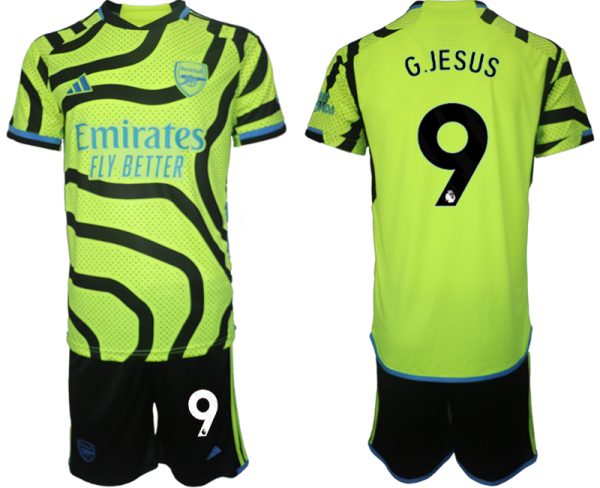 Arsenal Gabriel Jesus #9 Uit tenue Voetbalshirts 2023-24 Korte Mouw (+ Korte broeken)