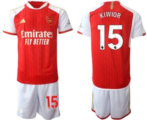 Arsenal Jakub Kiwior #15 Thuis tenue Voetbalshirts 2023-24 Korte Mouw (+ Korte broeken)