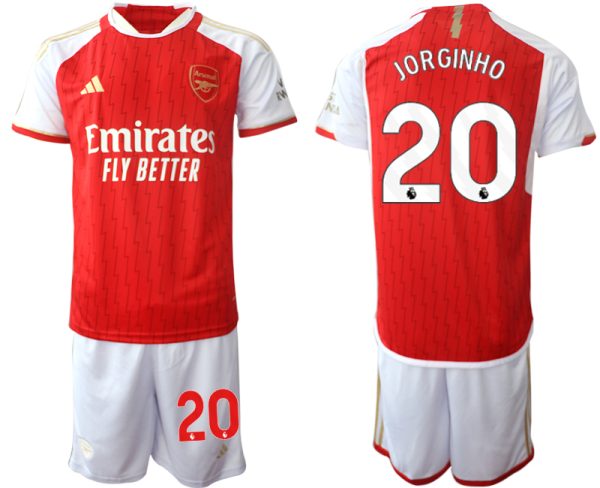 Arsenal Jorginho #20 Thuis tenue Voetbalshirts 2023-24 Korte Mouw (+ Korte broeken)