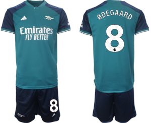 Arsenal Martin Odegaard #8 Derde tenue Voetbalshirts 2023-24 Korte Mouw (+ Korte broeken)