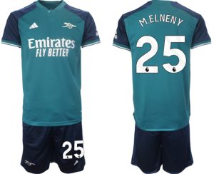 Arsenal Mohamed Elneny #25 Derde tenue Voetbalshirts 2023-24 Korte Mouw (+ Korte broeken)