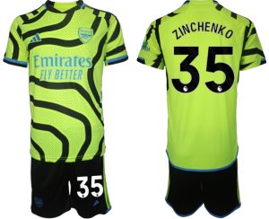 Arsenal Oleksandr Zinchenko #35 Uit tenue Voetbalshirts 2023-24 Korte Mouw (+ Korte broeken)