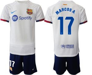 Barcelona Marcos Alonso #17 Uit tenue 2023-24 Korte Mouw (+ Korte broeken)
