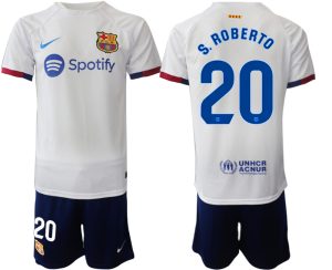 Barcelona Sergi Roberto #20 Uit tenue 2023-24 Korte Mouw (+ Korte broeken)