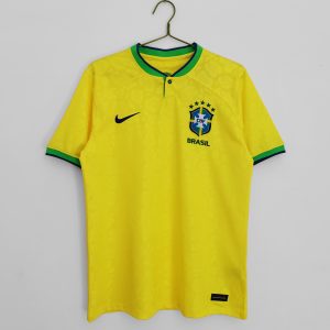 Brazilië 2022/23 Thuisshirt Korte Mouw Voetbalshirts