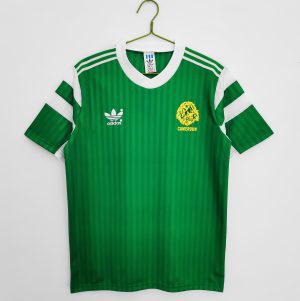 Cameroon 1990 Thuis tenue Korte Mouw Retro Voetbalshirts