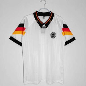 Duitsland 1992 Thuis tenue Korte Mouw Retro Voetbalshirts