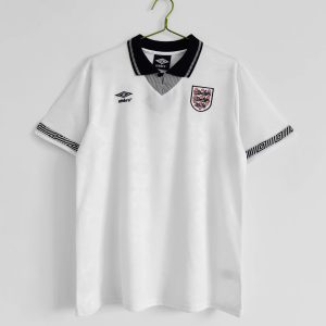 Engeland 1990 Thuis tenue Korte Mouw Retro Voetbalshirts