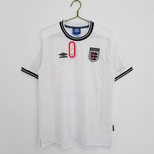 Engeland 1999/01 Thuis tenue Korte Mouw Retro Voetbalshirts