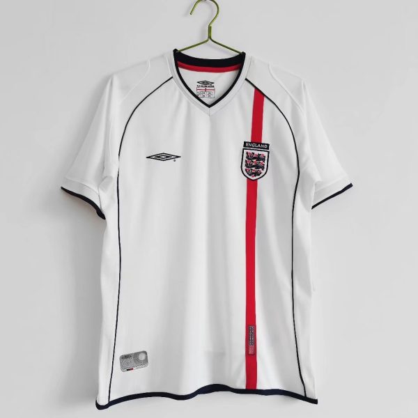 Engeland 2001/03 Thuis tenue Korte Mouw Retro Voetbalshirts