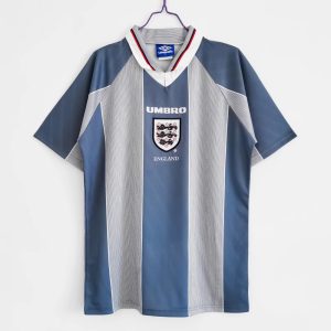 Engeland Euro 1996 Uit tenue Korte Mouw Retro Voetbalshirts