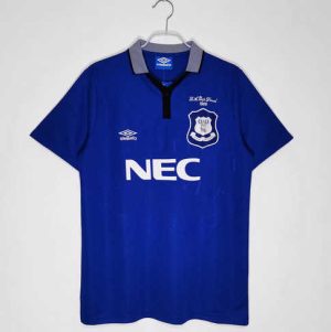 Everton 1995 Thuis tenue Korte Mouw Retro Voetbalshirts