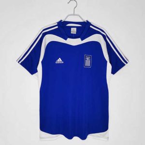 Griekenland 2004 Thuis tenue Korte Mouw Retro Voetbalshirts