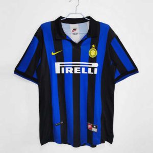 Inter Milan 1998/99 Thuis tenue Korte Mouw Retro Voetbalshirts