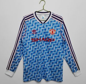 Manchester United 1990/92 Uit tenue Lange Mouwen Retro Voetbalshirts