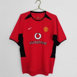 Manchester United 2002/04 Thuis tenue Korte Mouw Retro Voetbalshirts