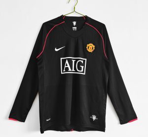 Manchester United 2007/08 Uit tenue Lange Mouwen Retro Voetbalshirts